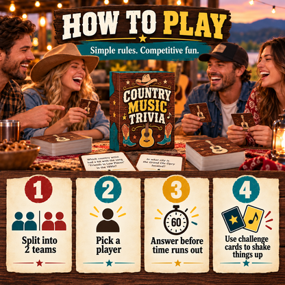 🎸 Country Music Trivia Game 🎶 | 90s & 2000s Throwback Party Fun!