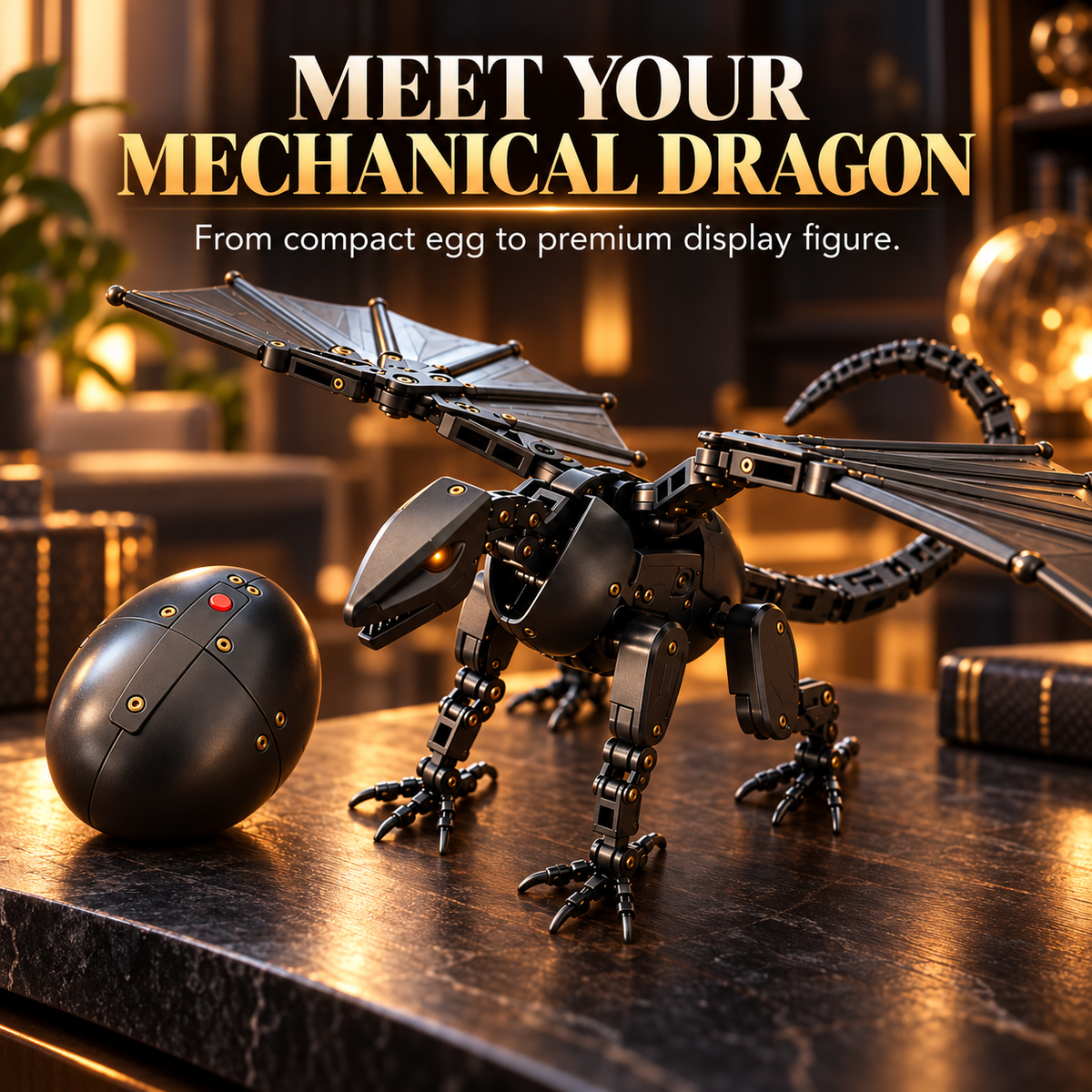 🐉 Transforming Mechanical Dragon Egg | 2-in-1 Dragon Figure