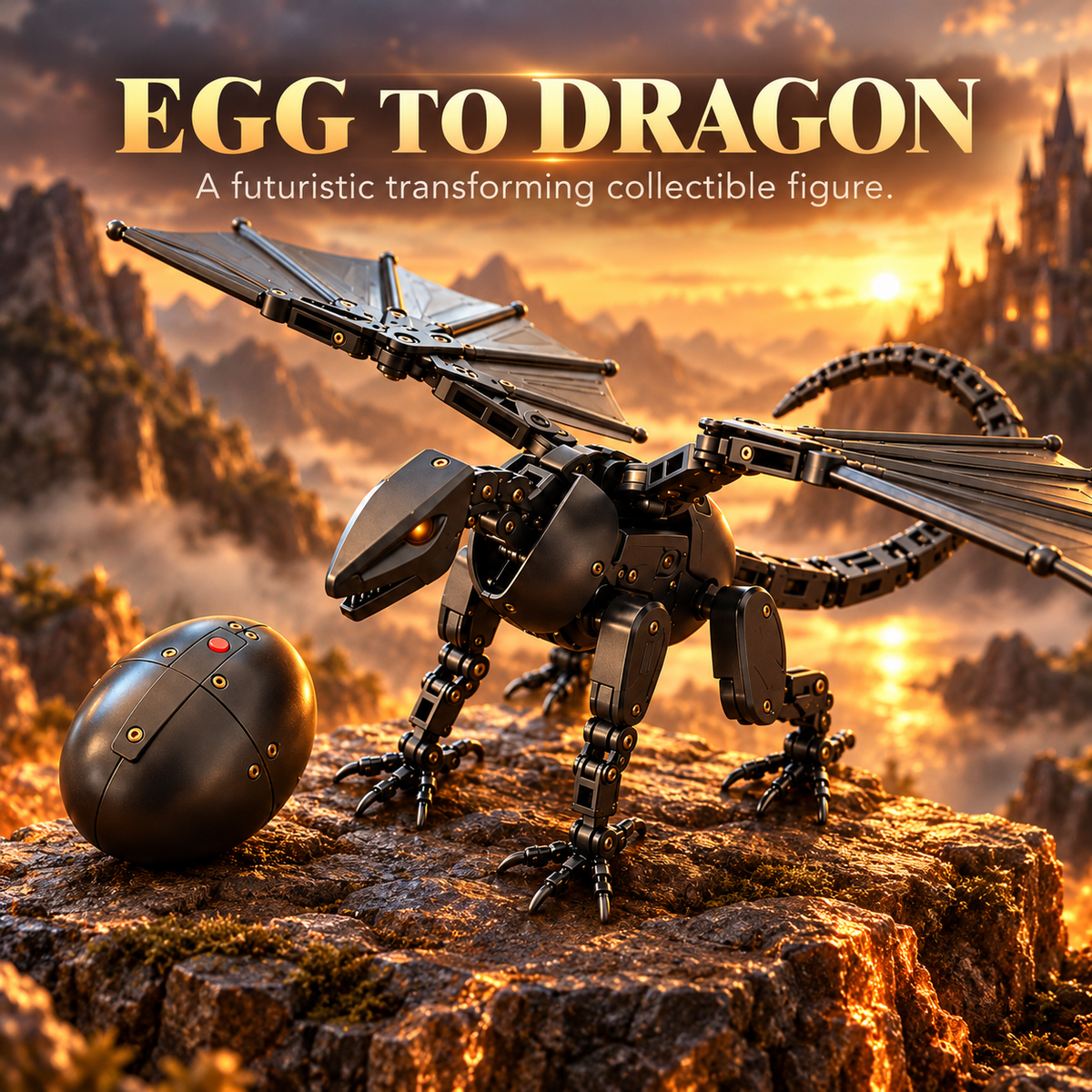 🐉 Transforming Mechanical Dragon Egg | 2-in-1 Dragon Figure