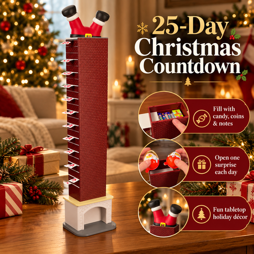 🎅 Christmas Chimney Advent Calendar – 25-Day Candy Surprise Countdown 🎄