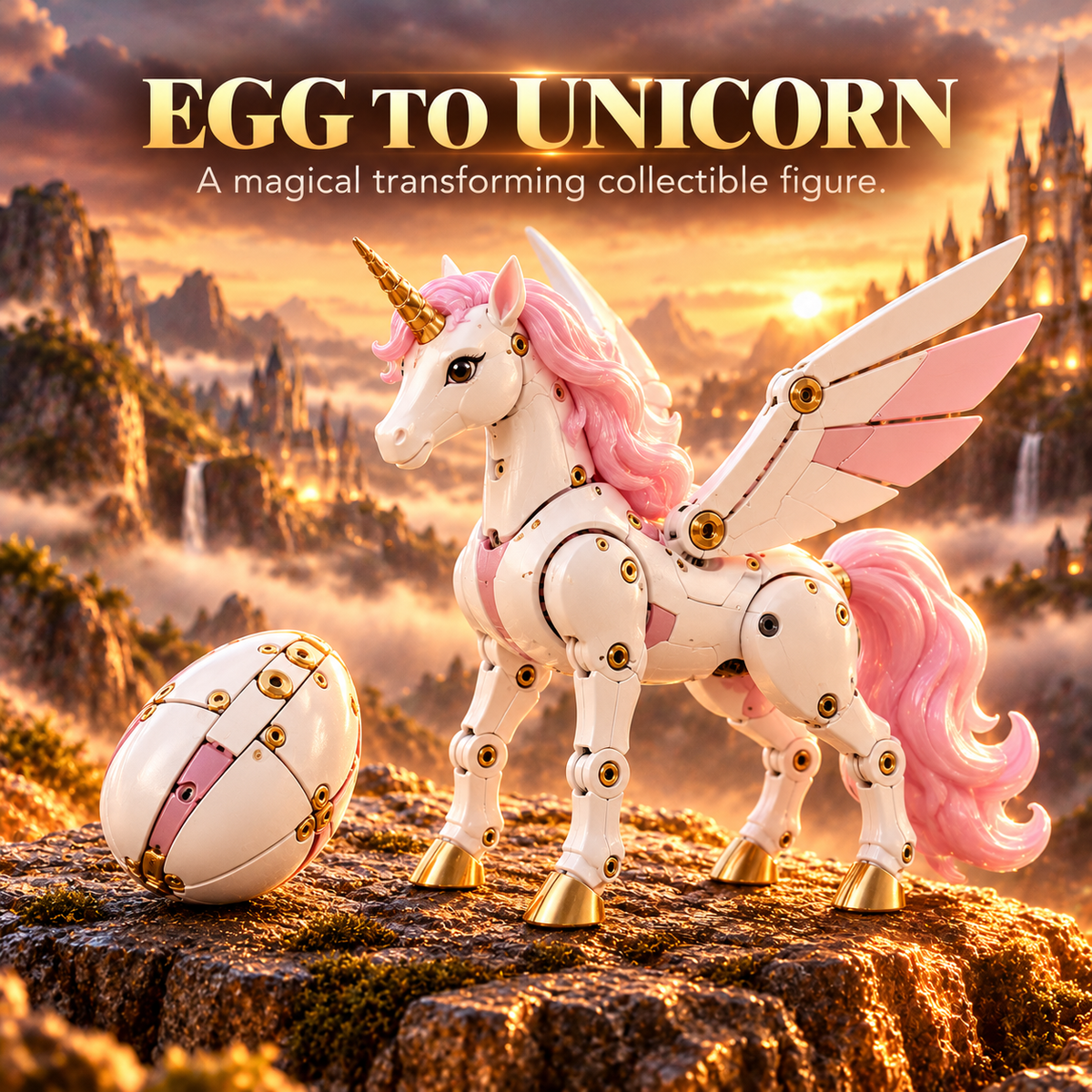 🦄 Transforming Mechanical Unicorn Egg | 2-in-1 Winged Unicorn Figure