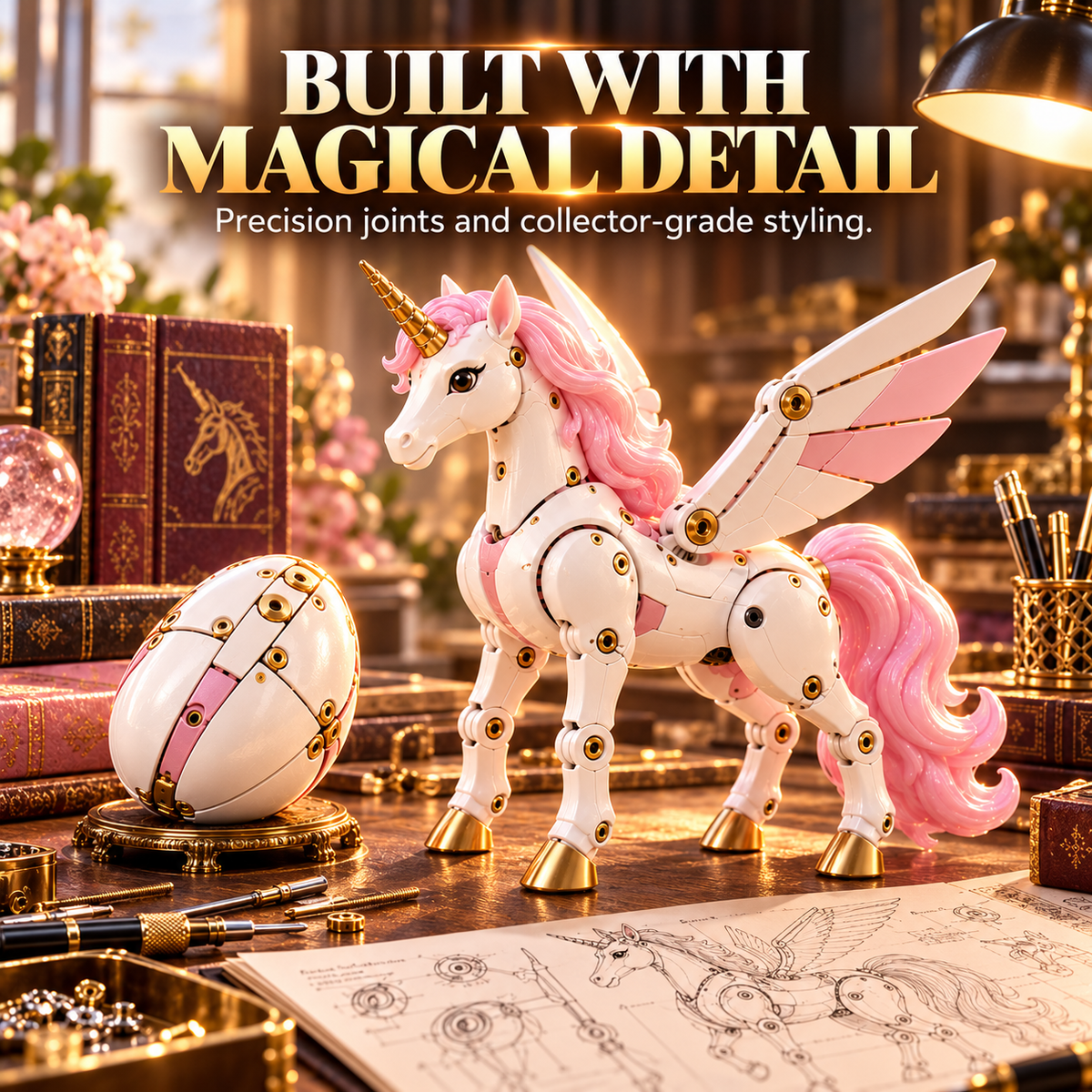 🦄 Transforming Mechanical Unicorn Egg | 2-in-1 Winged Unicorn Figure
