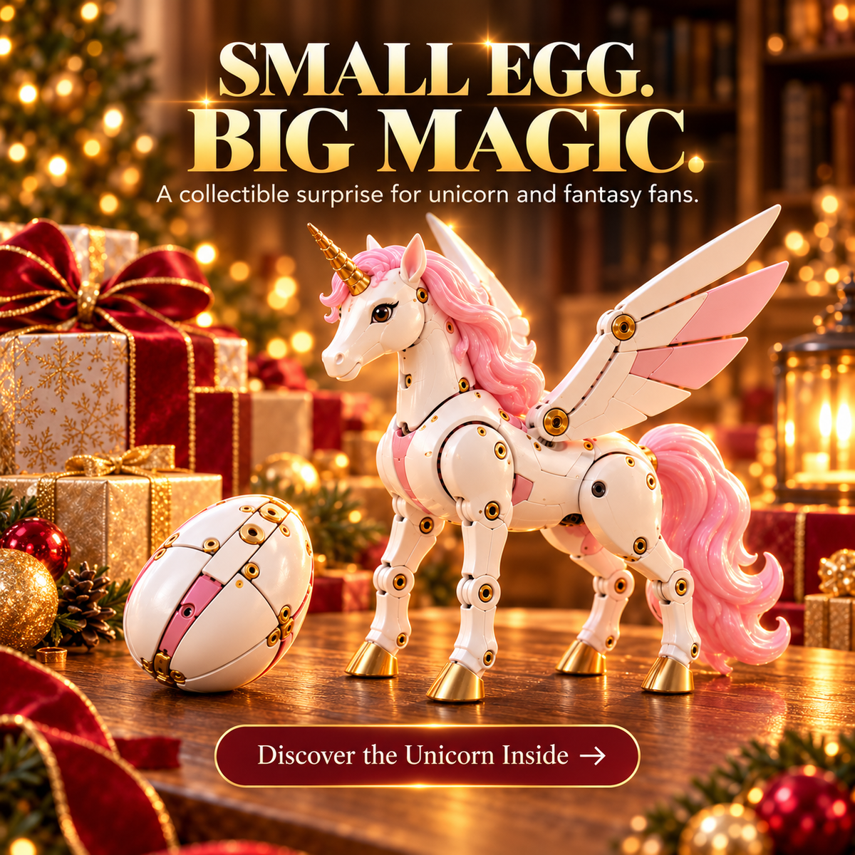 🦄 Transforming Mechanical Unicorn Egg | 2-in-1 Winged Unicorn Figure