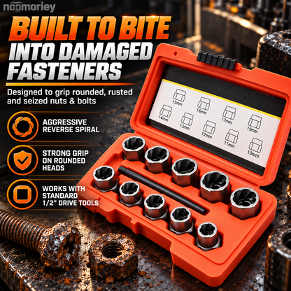 🛠️10-Piece Screw Extractor Set – Remove Stripped, Broken & Stuck Bolts with Ease