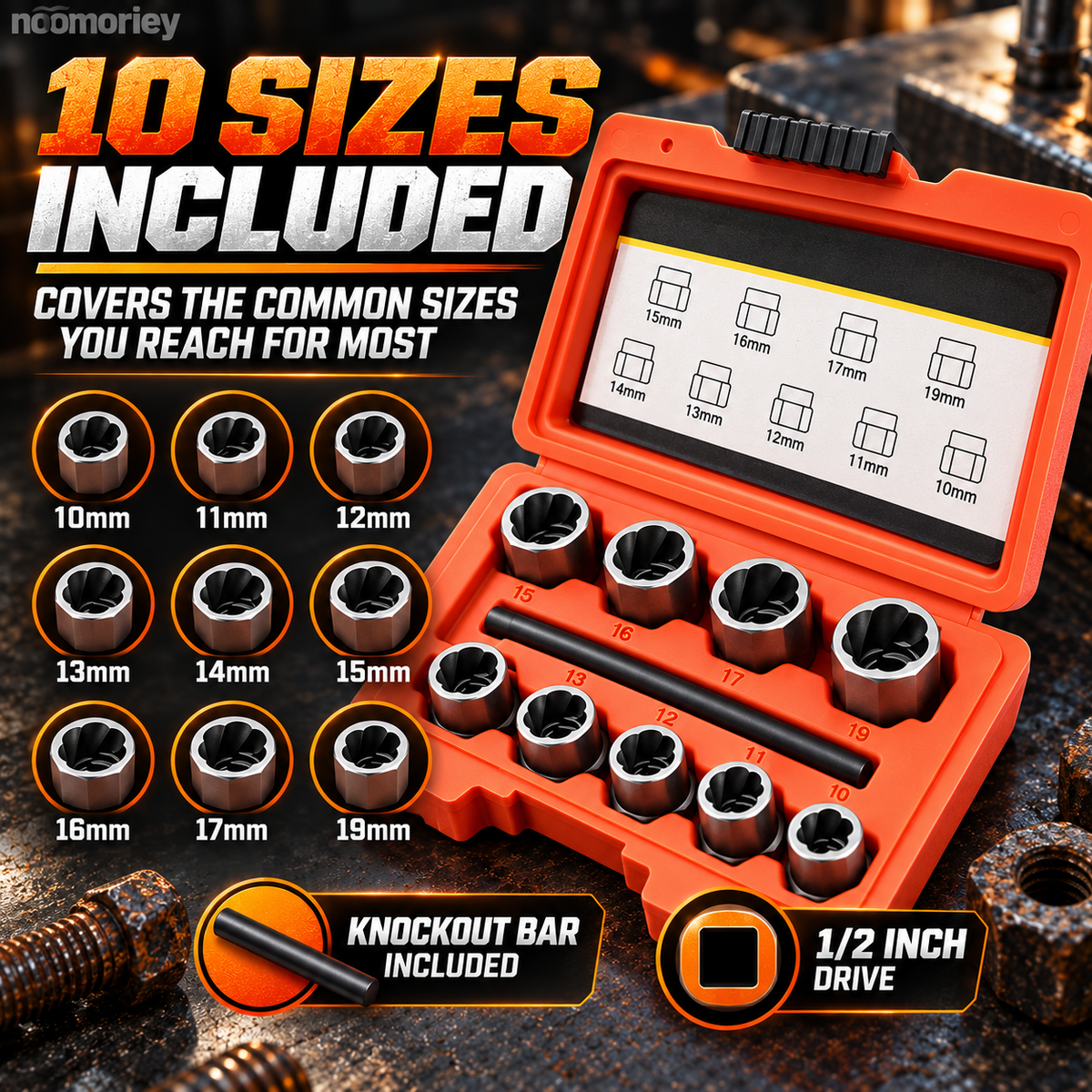 🛠️10-Piece Screw Extractor Set – Remove Stripped, Broken & Stuck Bolts with Ease