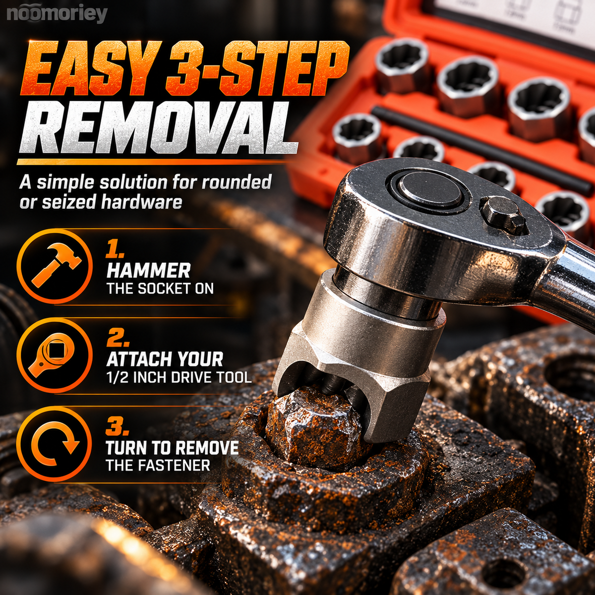 🛠️10-Piece Screw Extractor Set – Remove Stripped, Broken & Stuck Bolts with Ease