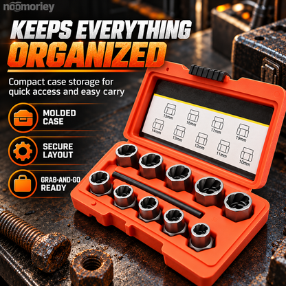 🛠️10-Piece Screw Extractor Set – Remove Stripped, Broken & Stuck Bolts with Ease