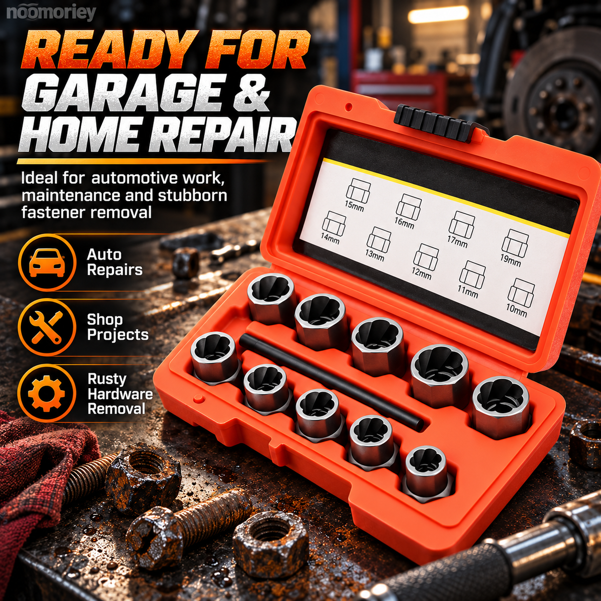 🛠️10-Piece Screw Extractor Set – Remove Stripped, Broken & Stuck Bolts with Ease