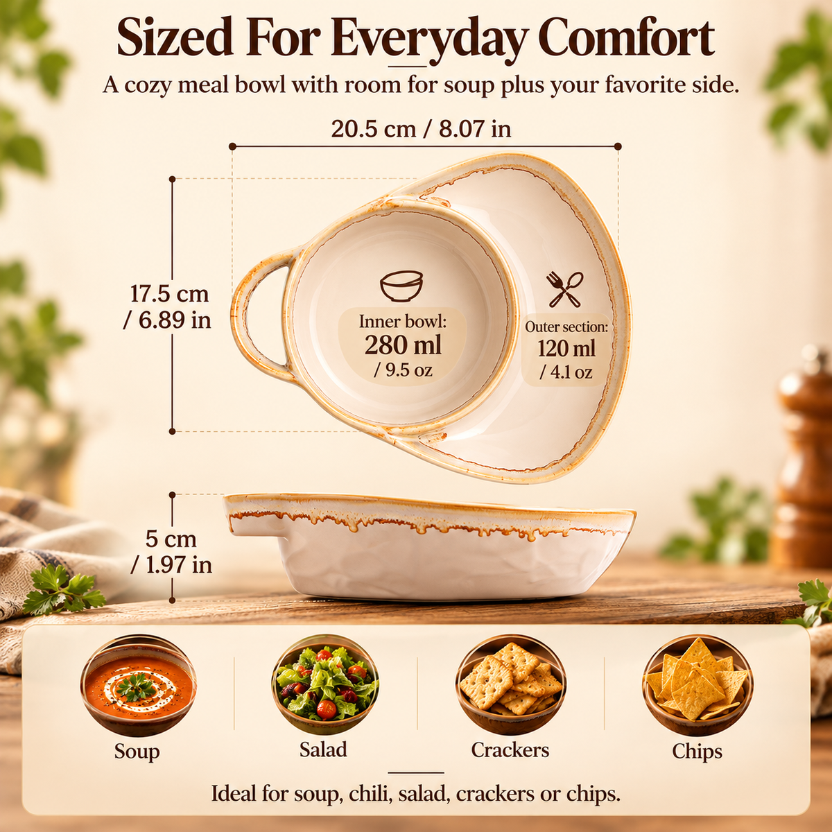 ✨Handmade Soup & Sandwich Bowl Set / Cozy Meals🥣