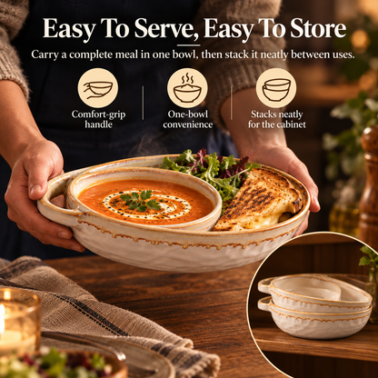 ✨Handmade Soup & Sandwich Bowl Set / Cozy Meals🥣
