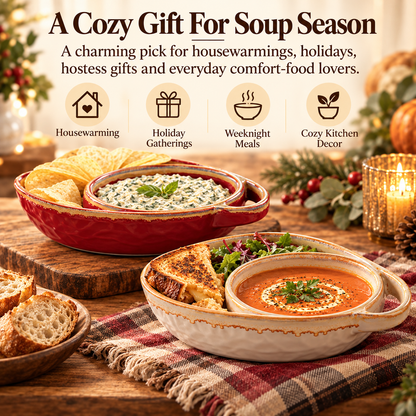 ✨Handmade Soup & Sandwich Bowl Set / Cozy Meals🥣