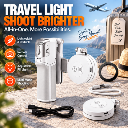 📸 Zoomable Magnetic Palm Grip | Selfie Stick & Tripod