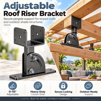 🏠Adjustable Roof Riser Brackets for Pergola & Outdoor Structures