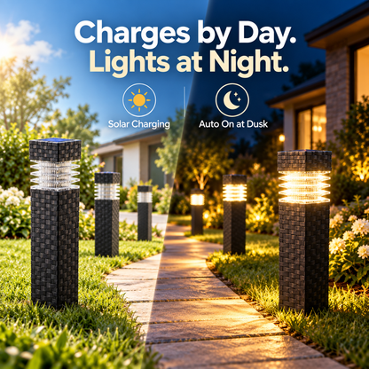 🌞 Solar Garden Pathway Lights – No Wires, Automatic Night Glow ✨