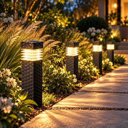 🌞 Solar Garden Pathway Lights – No Wires, Automatic Night Glow ✨