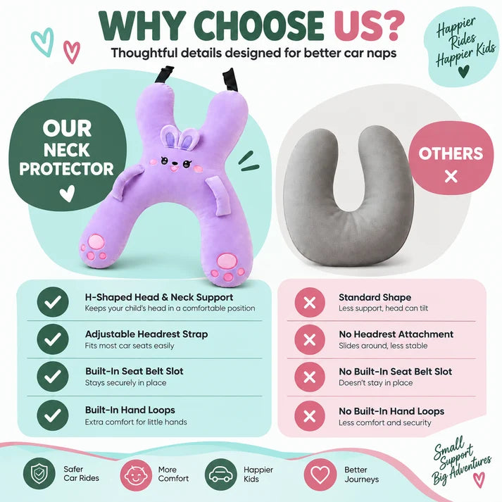 Kids Travel Buddy Pillow – Soft Head & Neck Support
