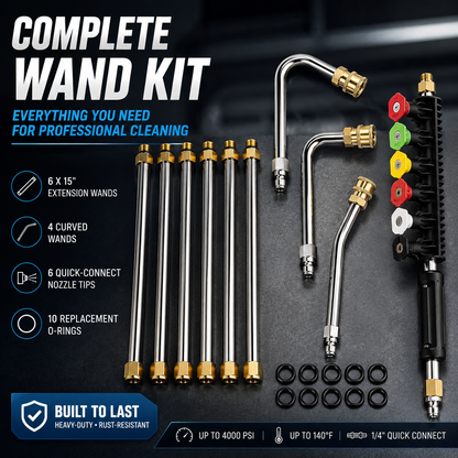 Pressure Washer Extension Wand, 10 Pack Power Washer Extension Wand with 6 Nozzle Tips