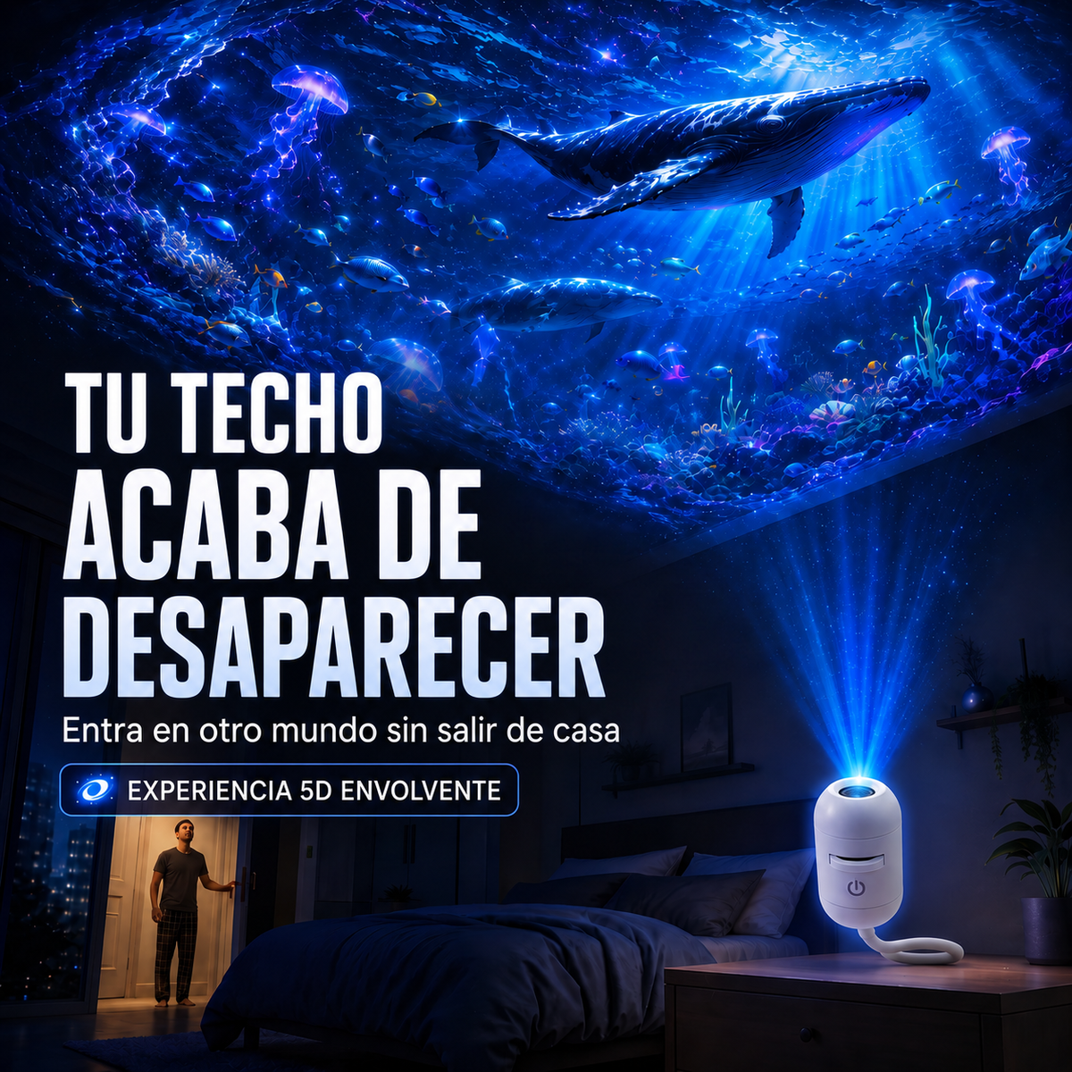 🌈🌹 New Generation HD Smart Dynamic 5D Holographic Night Light Projector 🌹