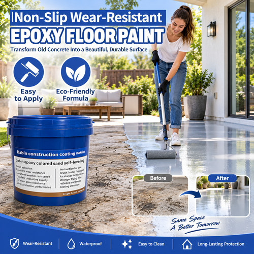High-Gloss Self-Leveling Epoxy Floor Coating – Transform Garages, Basements & Workshops