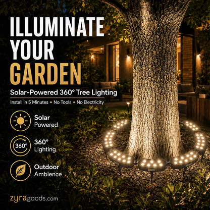 ✨Modular Ring Tree Landscape Lights – 360° Outdoor Uplighting for Trees & Columns