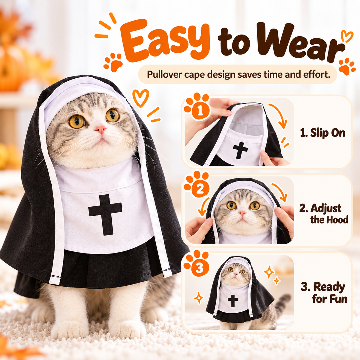 😹 Holy Cuteness! Pet Nun Costume