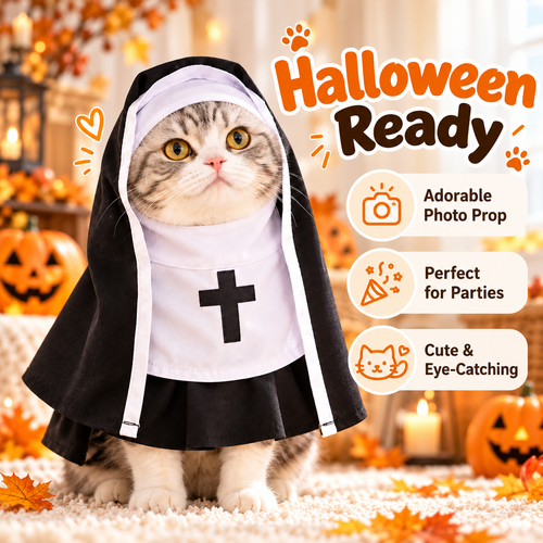 😹 Holy Cuteness! Pet Nun Costume