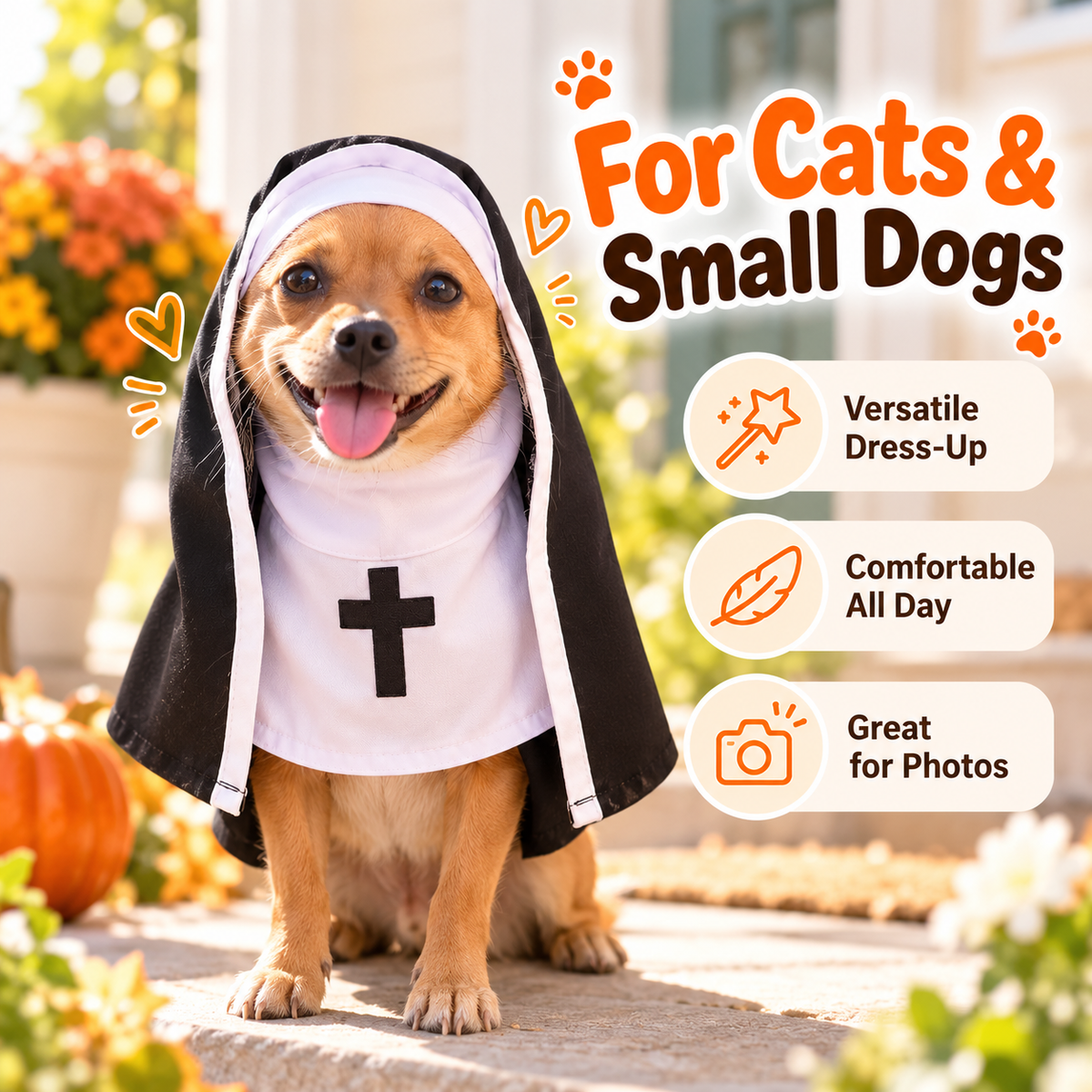 😹 Holy Cuteness! Pet Nun Costume