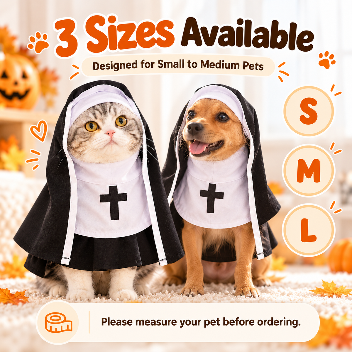 😹 Holy Cuteness! Pet Nun Costume