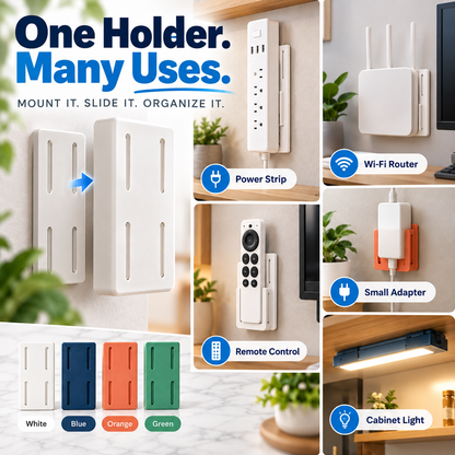 10 Counts Punch-FreePower Strip Holder - Peel,Stick & Organize