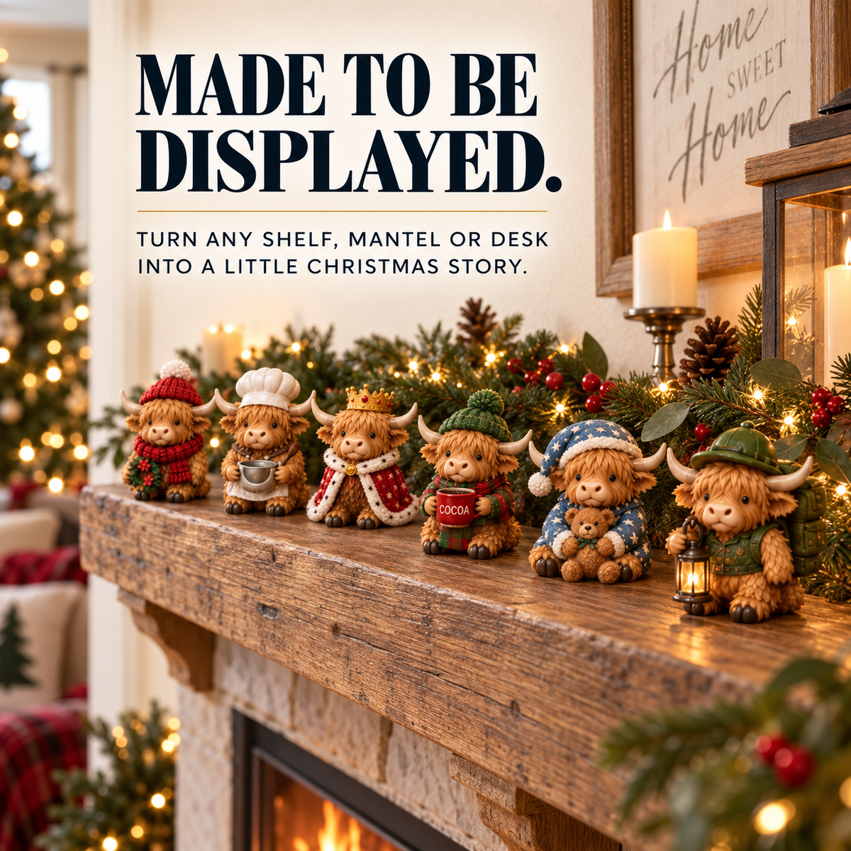 ❤️🐮 24-Day Highland Cow Advent Calendar – 24 Mini Collectible Surprises