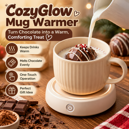 🔥CozyGlow Mug Warmer – Chocolate Melting & Hot Drink Warming