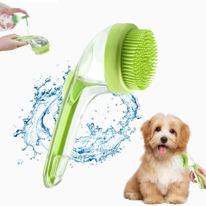 🐾 Pet Shampoo Dispenser & Grooming Brush, Suitable for Dogs & Cats, Gentle Massage Tool