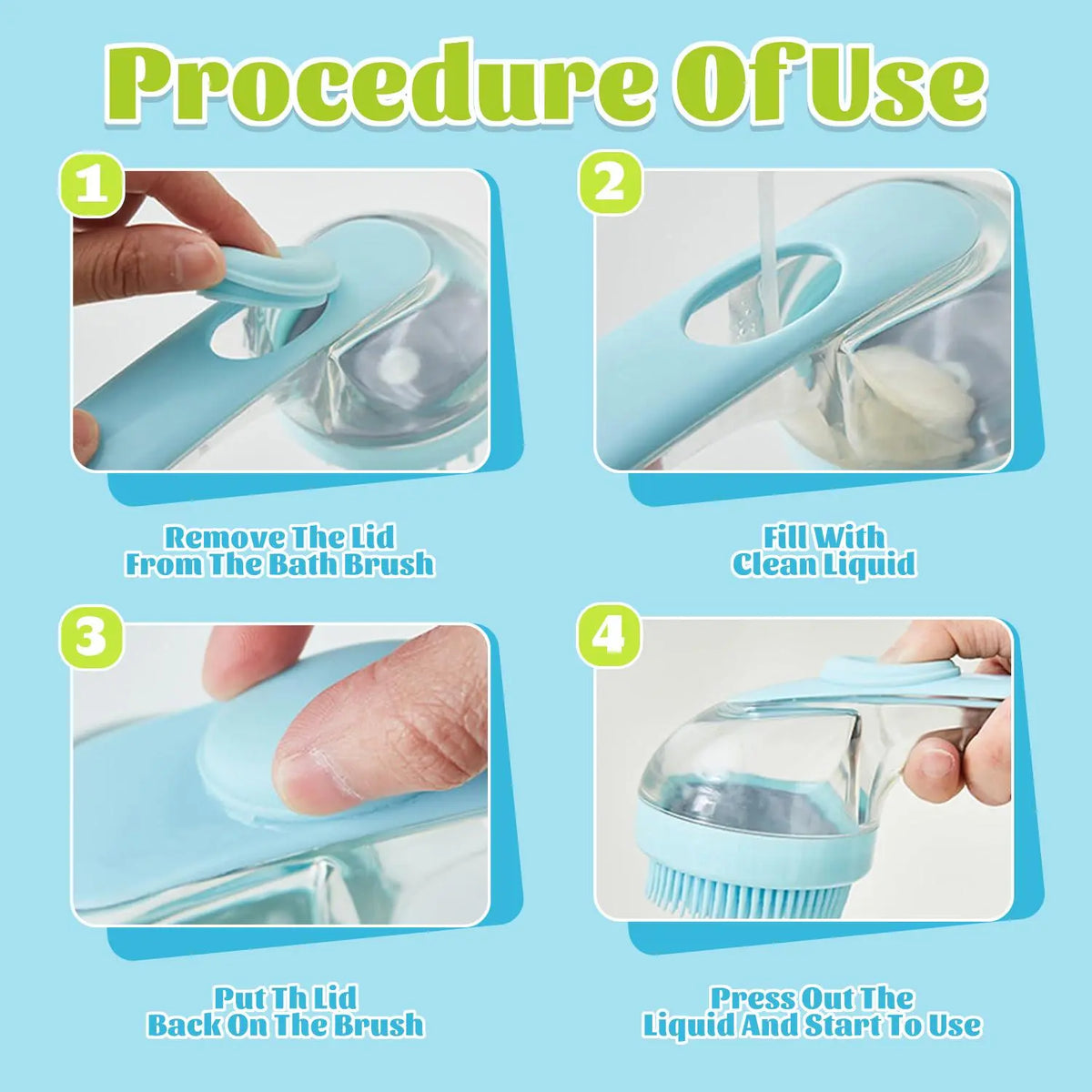 🐾 Pet Shampoo Dispenser & Grooming Brush, Suitable for Dogs & Cats, Gentle Massage Tool