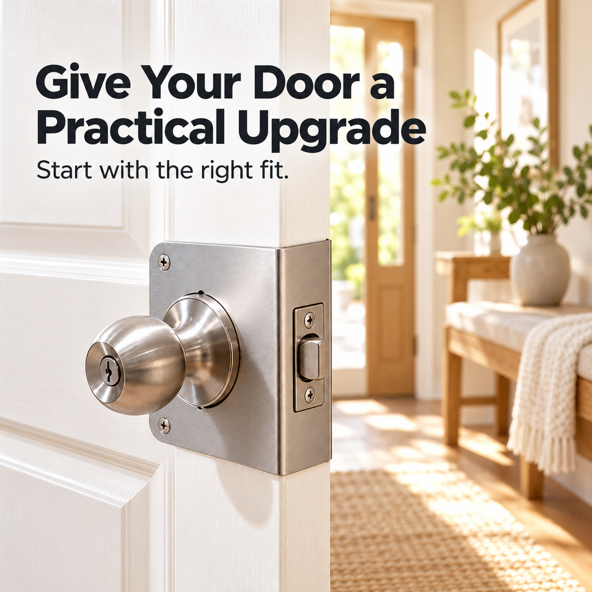 Stainless Steel Door Lock Reinforcement Plate | U-Shaped