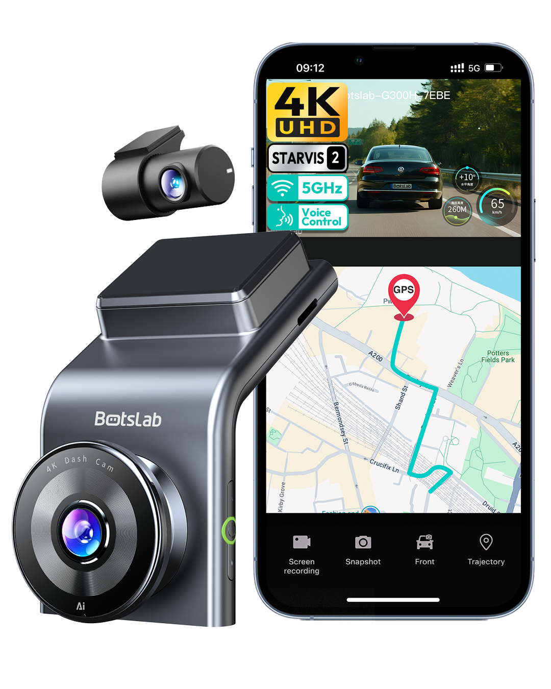 G300H Plus ვიდეო რეგისტრატორი აპლიკაციითა და GPS რუკით