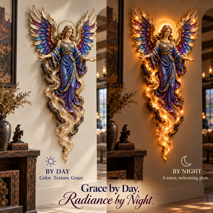 🪽 Lighted Angel Wall Sculpture – A Daily Reminder of Faith