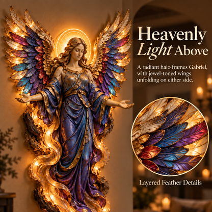 🪽 Lighted Angel Wall Sculpture – A Daily Reminder of Faith