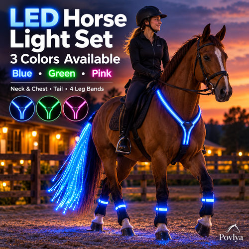 🐴 LED Horse Light Set – Glowing Chest, Leg & Tail Accessories✨