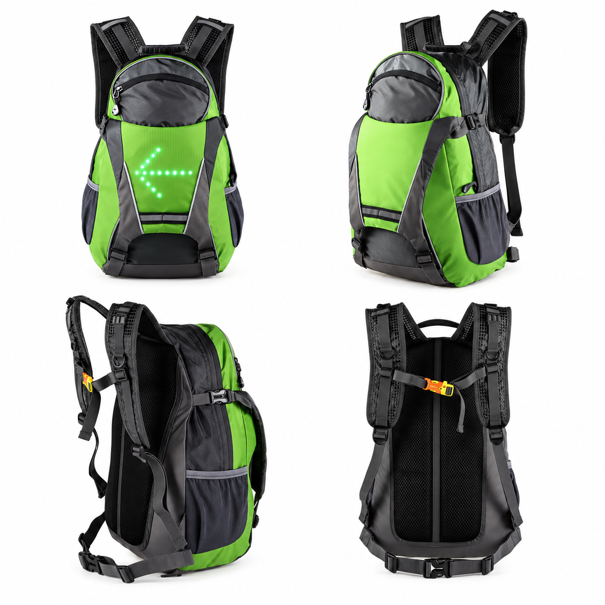 🚴 LED Signal Cycling Backpack | 15L Handlebar Remote Riding Pack