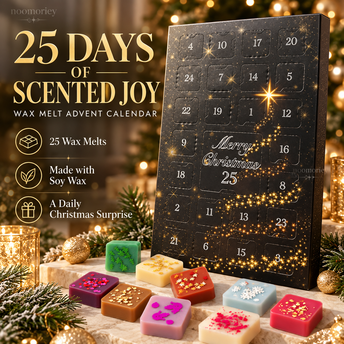 🎄 25-Day Wax Melt Advent Calendar | Scented Christmas Countdown