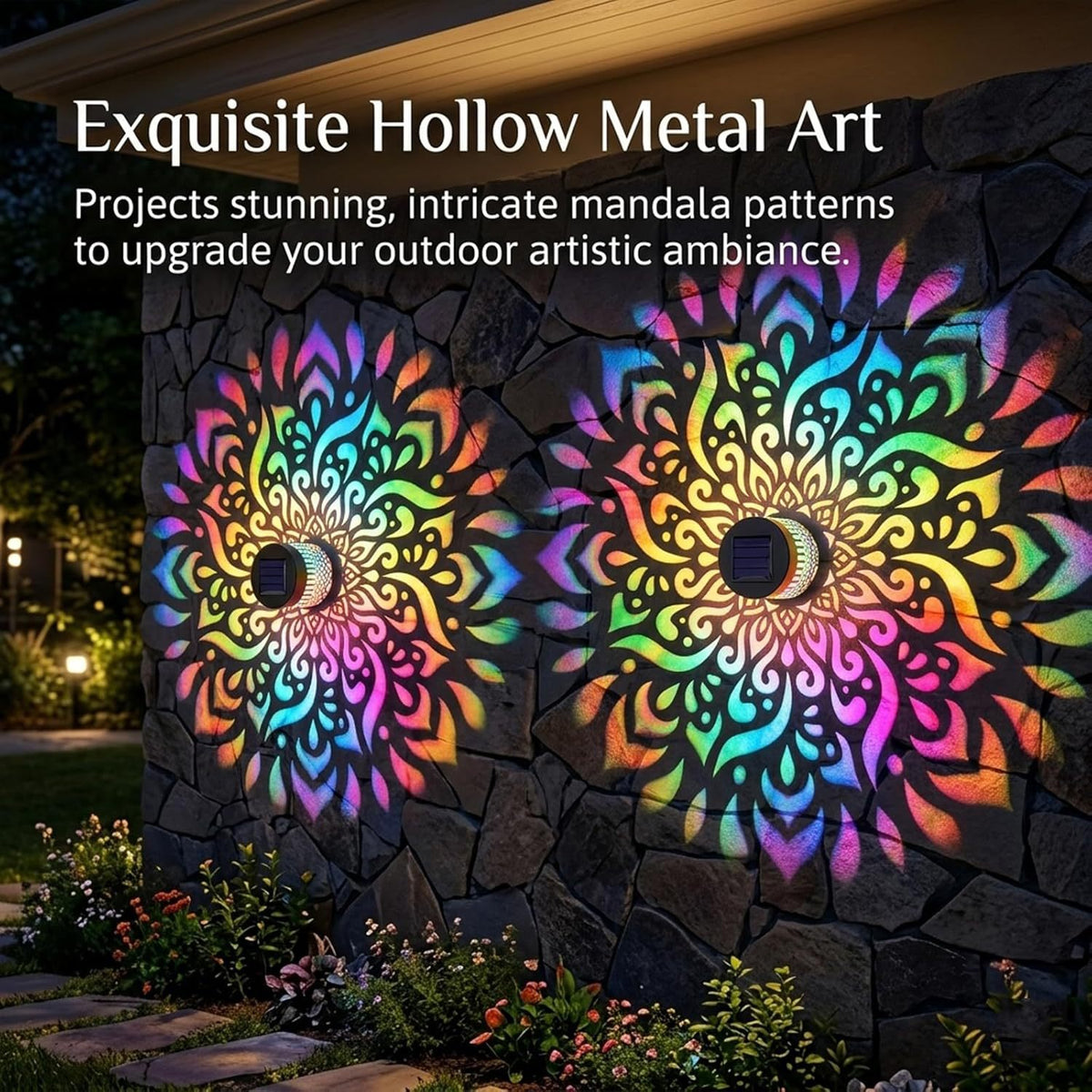 ✨🤩2026 New Decorative Solar Fence Light – Mandala-Themed LED Fence Light