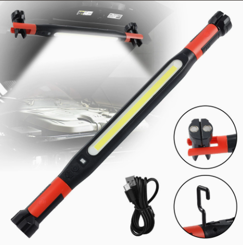 🔦 Rechargeable COB LED Work Light | Magnetic 360° Garage Repair Lamp