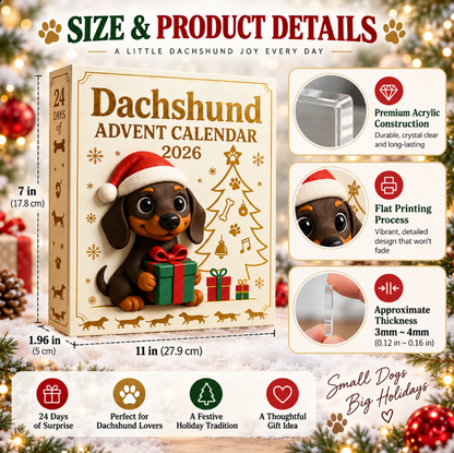 🎄🐾 2026 Dachshund Advent Calendar — 24 Days of Wiener Dog Wonder! 🐶✨