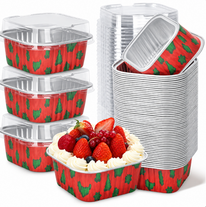 🧁 Mini Cake Pans with Lids – Bake, Pack & Share Easily