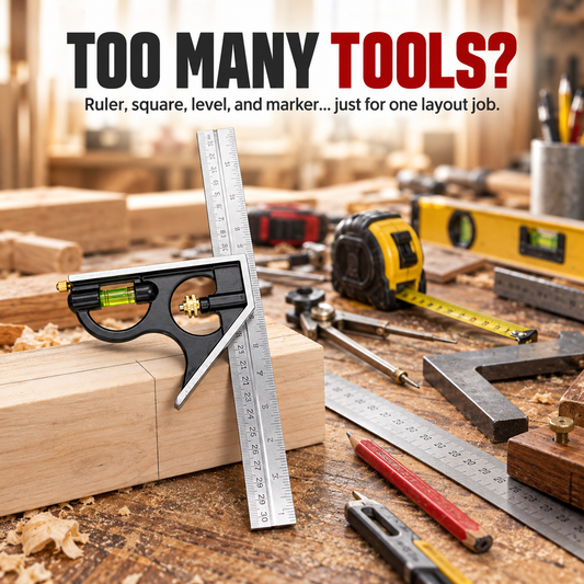 📐7-in-1 Heavy-Duty Combination Square & Precision Marking Gauge