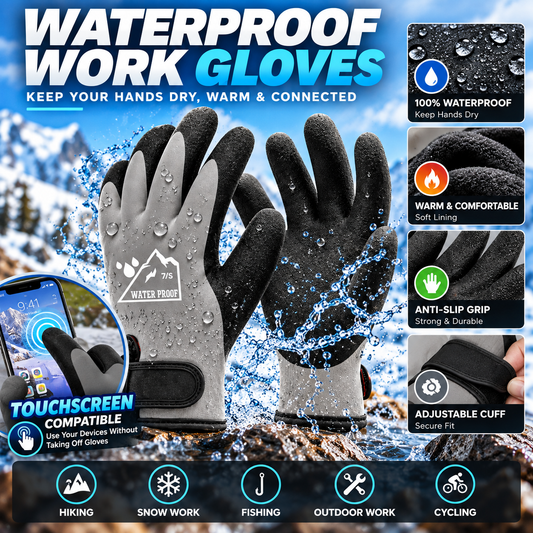 🧤 Waterproof Winter Insulated Gloves | Touchscreen Grip Design