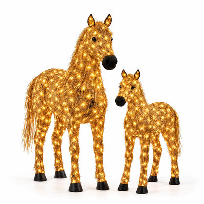 Double Horse Light-Up Christmas Set.