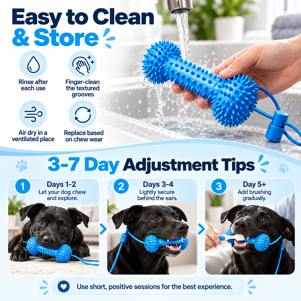 🐶 Dog Dental Chew Helper – Less Struggle, Easier Brushing at Home