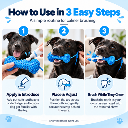🐶 Dog Dental Chew Helper – Less Struggle, Easier Brushing at Home