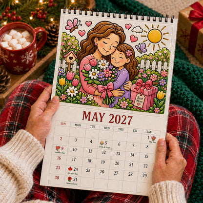 🎨Color The Year 2027: Trace-By-Groove Creative Calendar📅